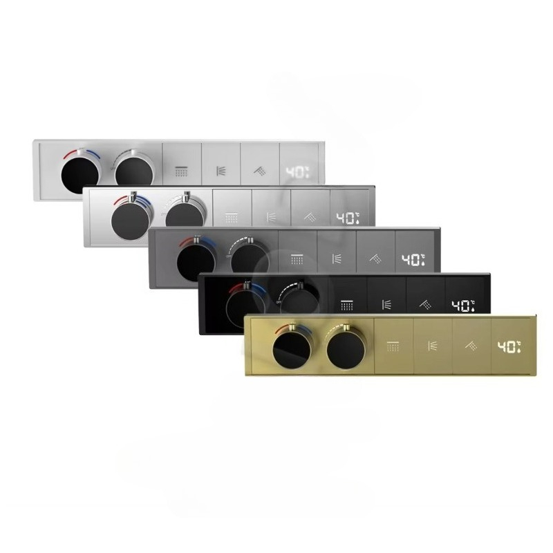 Thermostatic Mixing Valve Digital Display - Brass Tee Thermostatic Shower Diversion Concealed