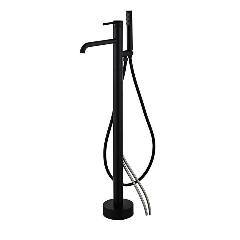Freestanding Bathtub Filler Faucet Floor - #￥Floor Mounted Bath Taps Shower Set