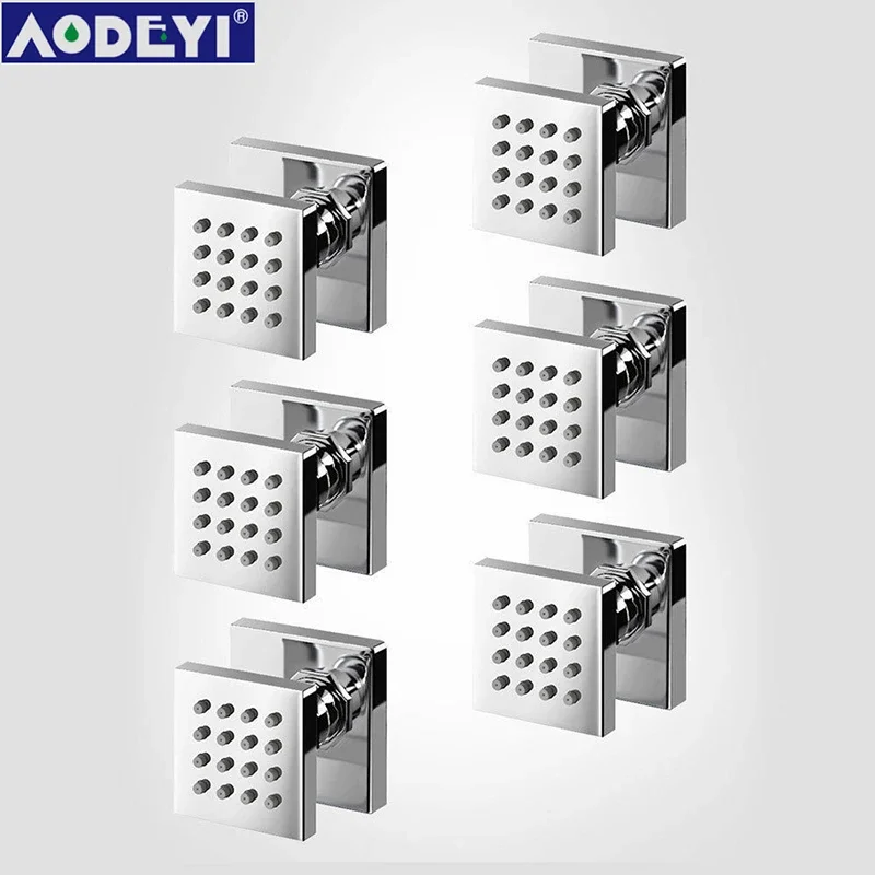 Shower Body Jet Massage Spray Square - Body Shower Jets Bathroom Solid Brass