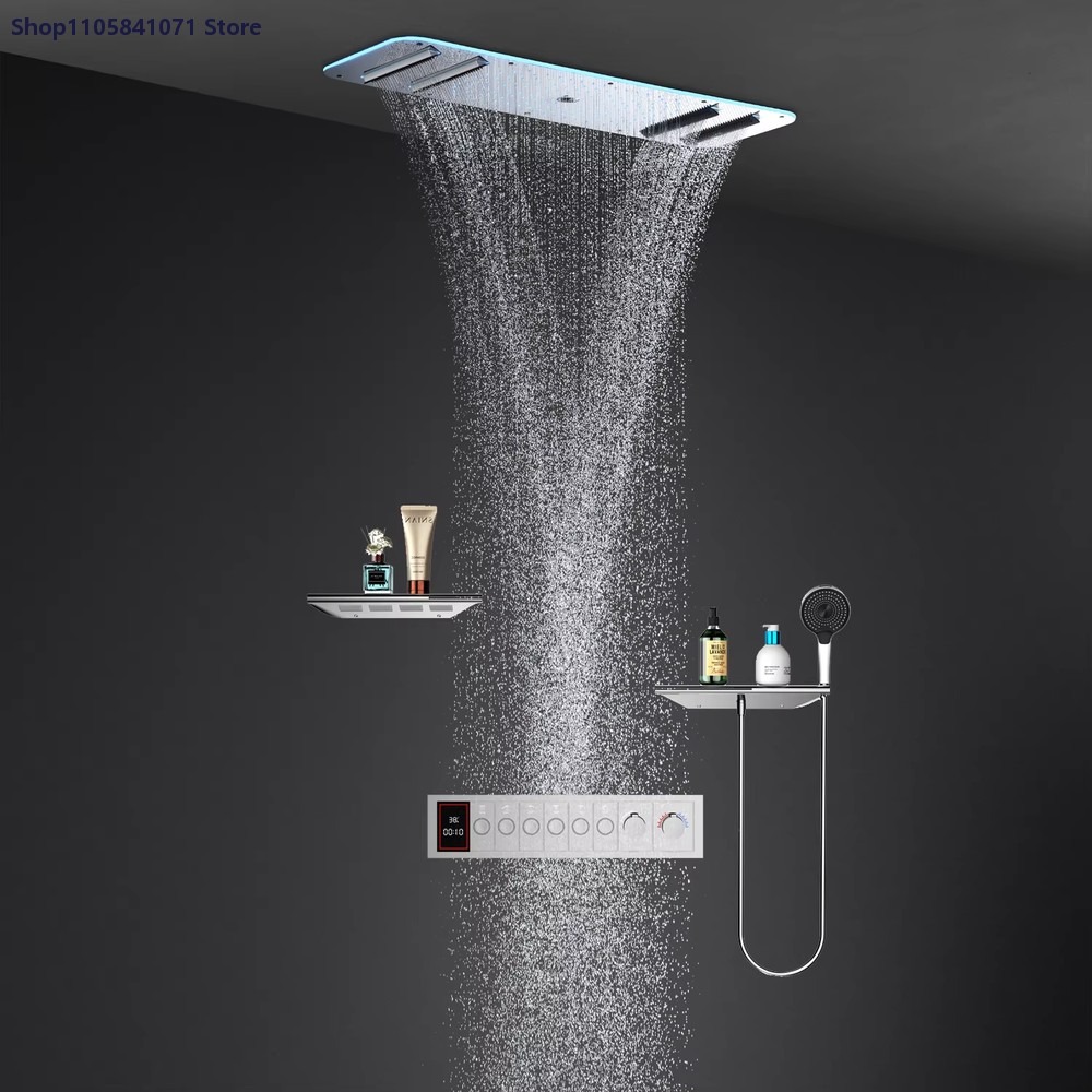 Led Rainfall Shower Head Waterfall - LED Shower Set Ceiling Rainfall Waterfall