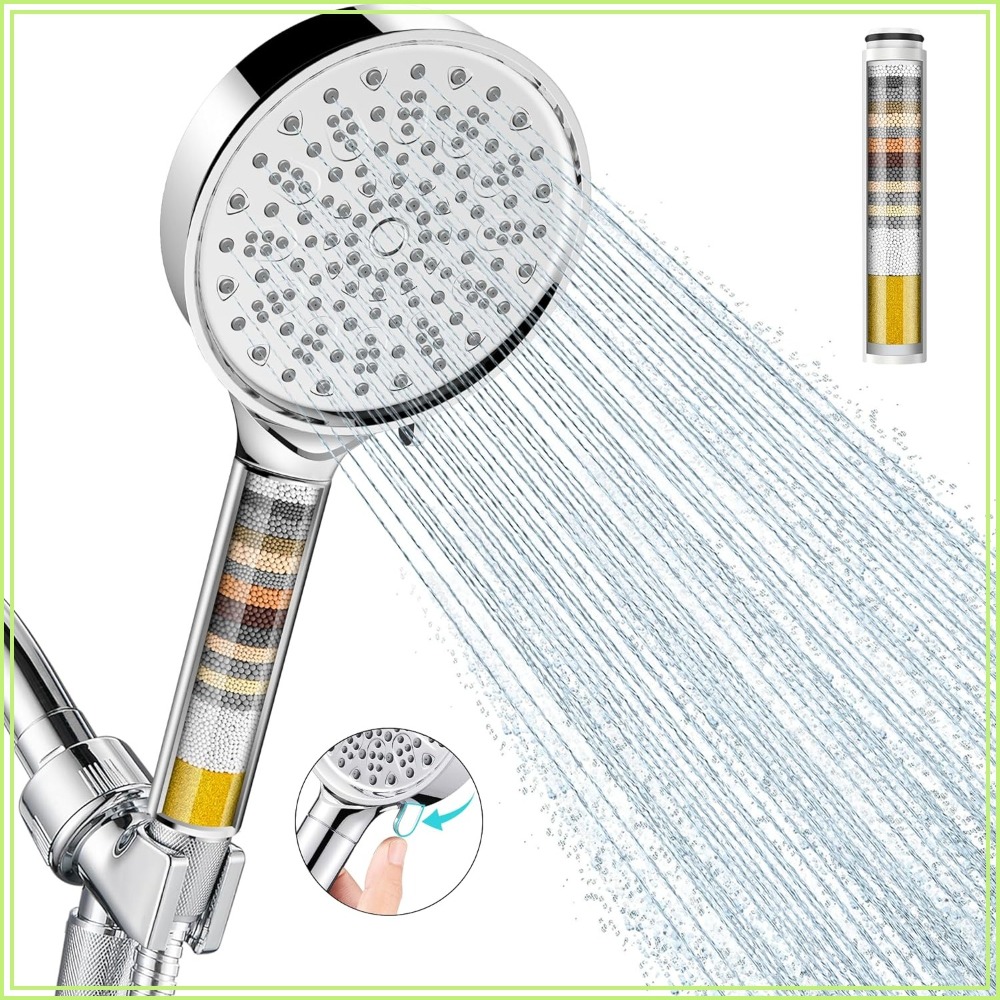 Handheld Shower Head High Pressure Filter - Filtered Shower Head with Handheld, High
