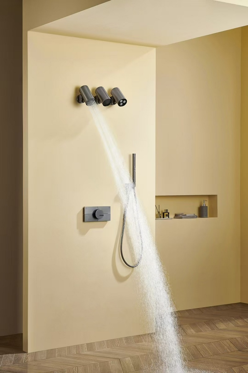 Concealed Thermostatic Shower System Set - 3 pcs Shower head Thermostatic Shower