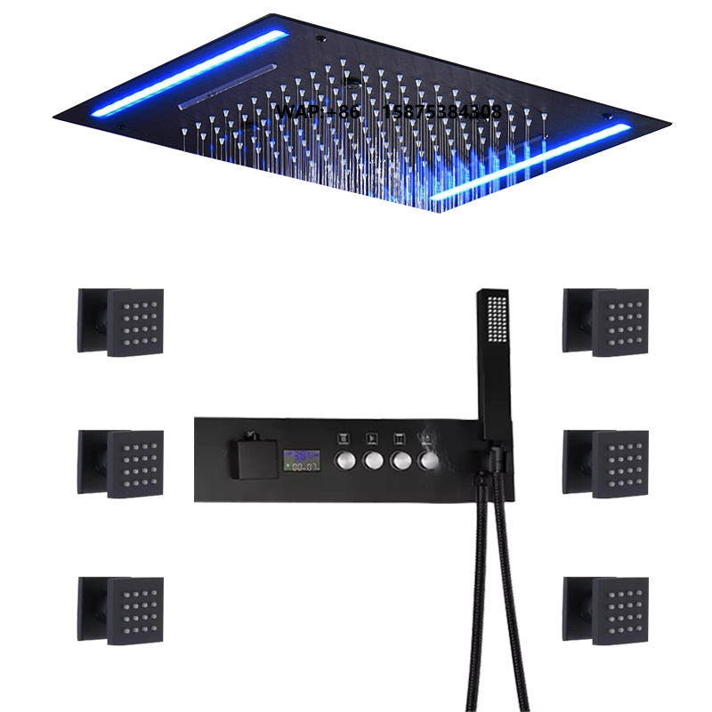 Led Rainfall Shower Head Waterfall - Modern Ceiling Mount 360*500mm Rainfall Waterfall