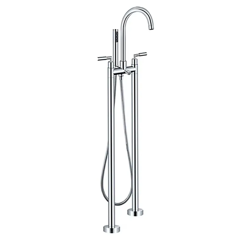 Freestanding Bathtub Filler Faucet Floor - Brushed Floor Mounted Free Standing Rainfall