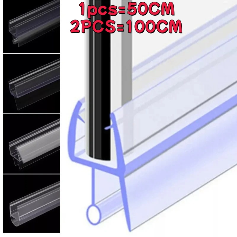 Shower Door Bottom Seal Strip Sweep - PVC Shower Screen Seal Strip 6/8/10/12mm