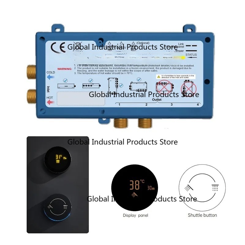 Concealed Thermostatic Shower System Set - WiFi APP Digital Shower Mixer Bathroom