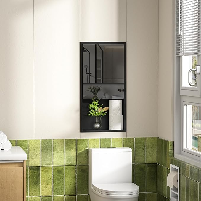 Shower Niche Stainless Steel Recessed - Modern Recessed Luxury Bathroom Built-in Glass