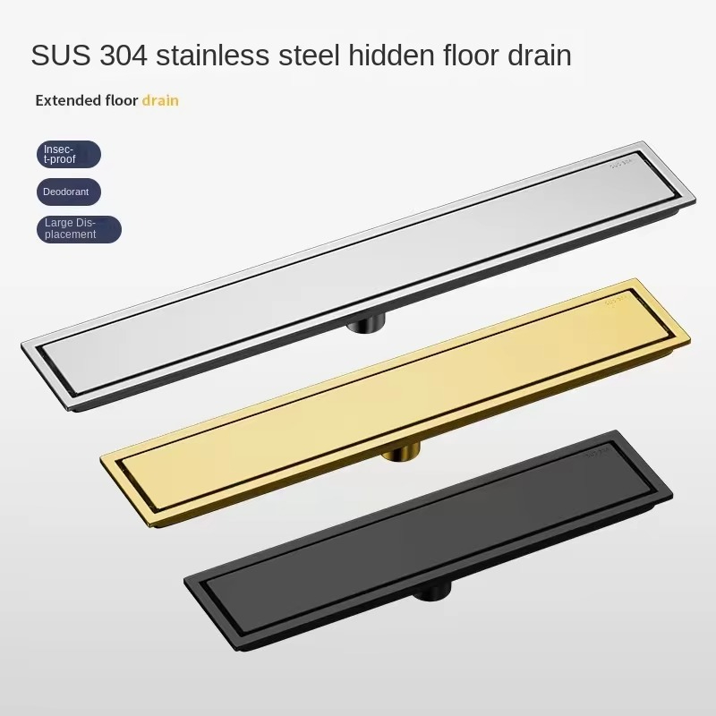 Linear Shower Drain Stainless 304 Tile In - 304 Stainless Steel Invisible Tile Floor