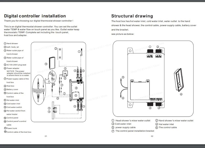 Digital Black LED Shower Contr - Thermostatic Mixing Valve Digital Display recension och pris
