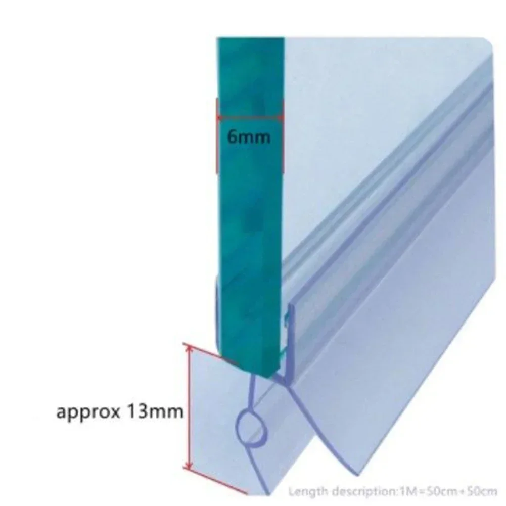 2pcs 50cm Silicone Shower Barr - Shower Door Bottom Seal Strip Sweep recension och pris