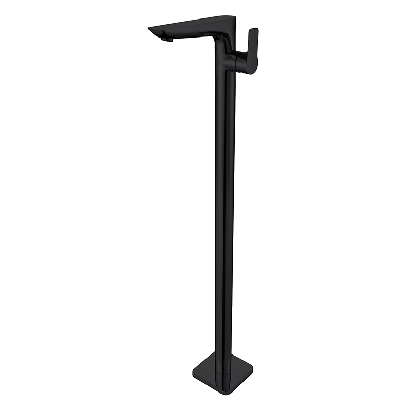Modern Matt Black Clawfoot Bat - Freestanding Bathtub Filler Faucet Floor recension och pris
