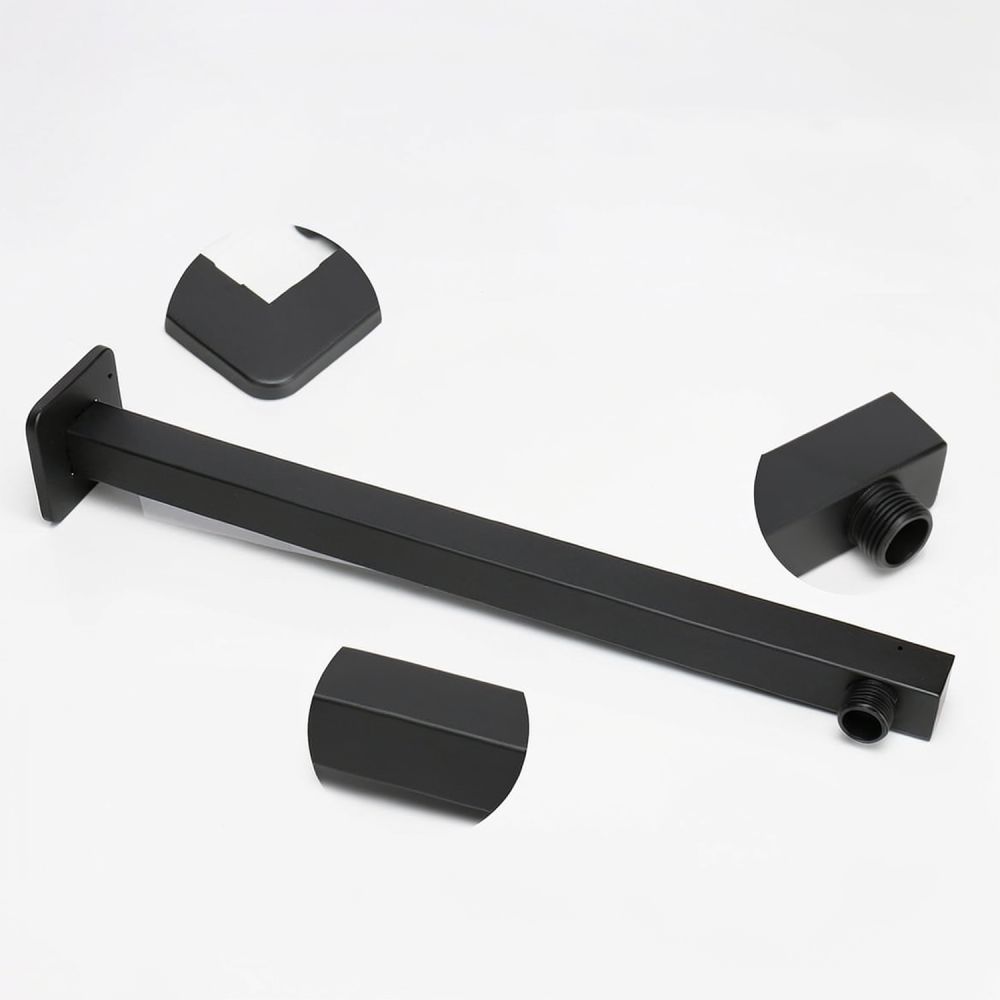 Modern Matte Black Square Show - Rainfall Shower Head Ceiling Mount 16 Inch recension och pris