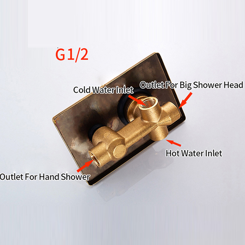 Antique Brass Concealed Shower - Concealed Thermostatic Shower System Set recension och pris