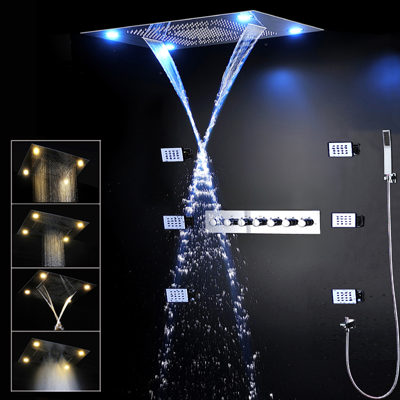 hm High Quality Music LED Show - Led Rainfall Shower Head Waterfall recension och pris