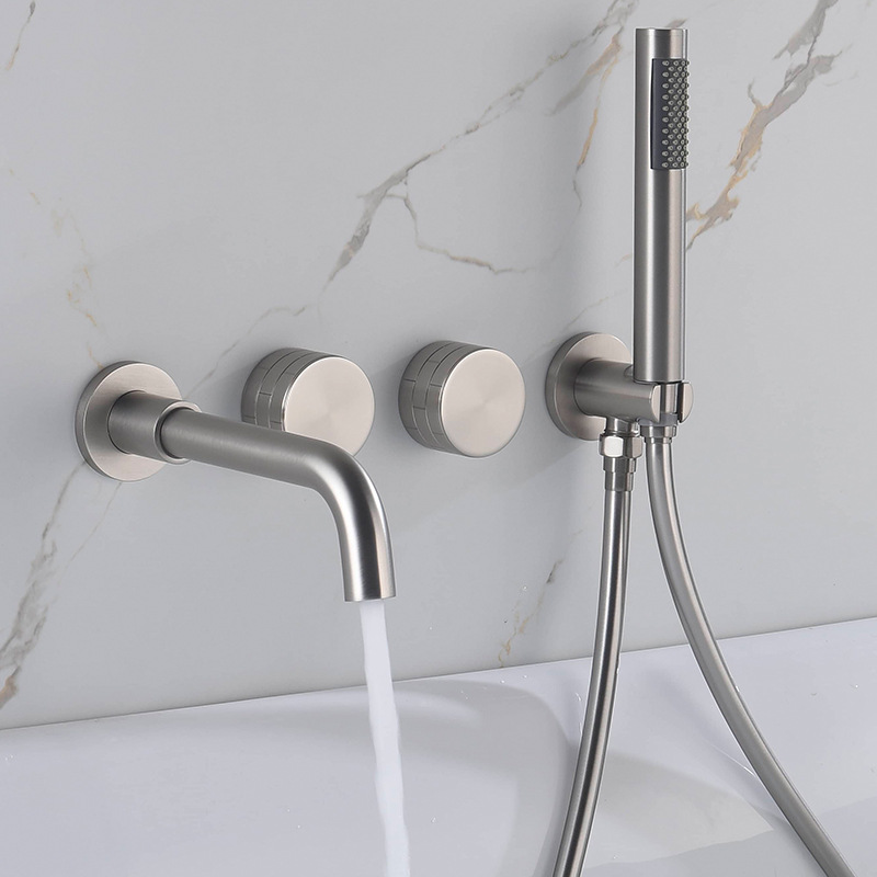 Brushed Nickel Bathtub Faucet, - Freestanding Bathtub Filler Faucet Floor recension och pris