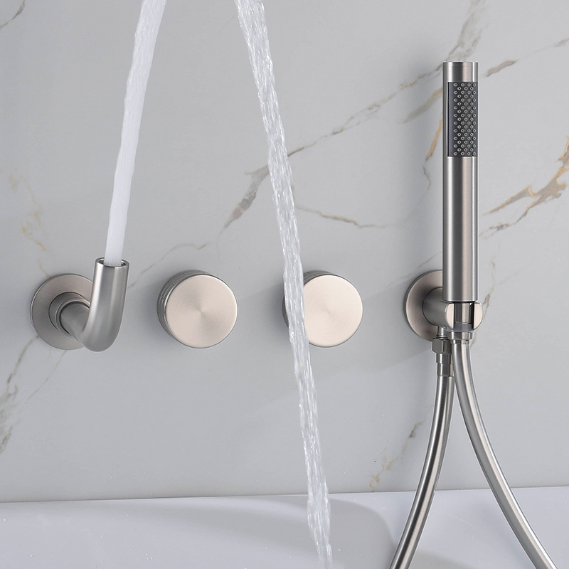 Brushed Nickel Bathtub Faucet, - Freestanding Bathtub Filler Faucet Floor recension och pris