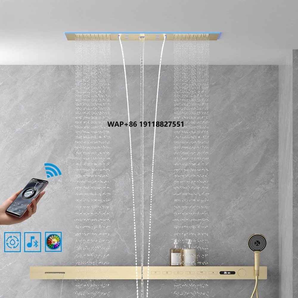 2026 Music Shower Head LED 140 - Led Rainfall Shower Head Waterfall recension och pris