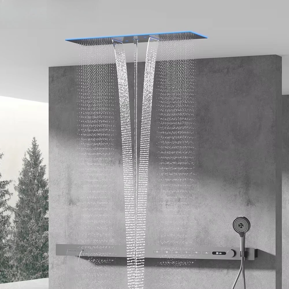 2026 Music Shower Head LED 140 - Led Rainfall Shower Head Waterfall recension och pris