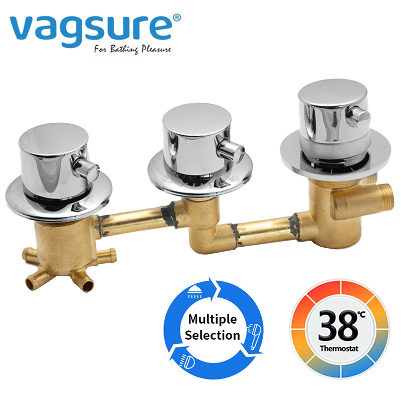 New Triple Handle Thermostatic - Thermostatic Shower Faucet Valve 3 Way recension och pris
