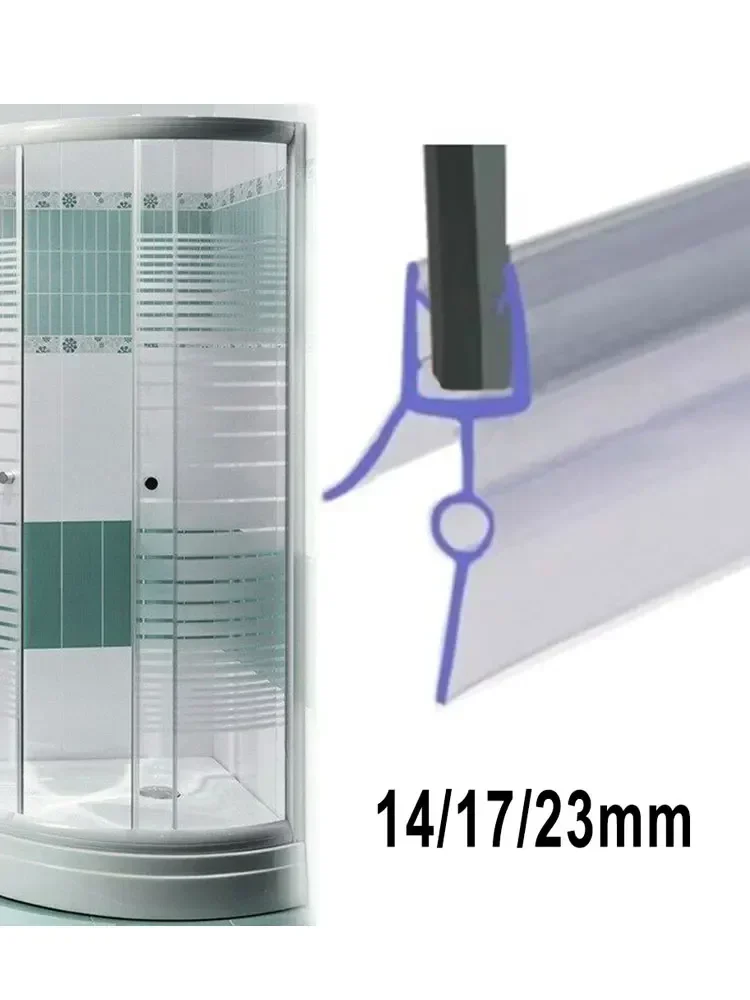 14/17/23mm Shower Screen Seal  - Shower Door Bottom Seal Strip Sweep recension och pris