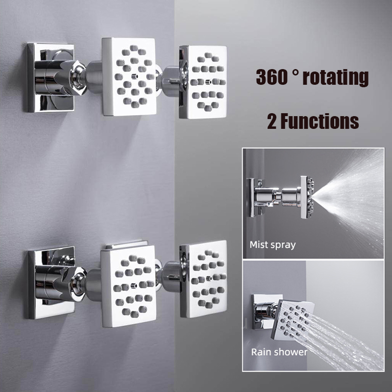 Brass Square Body Jet 2 Functi - Shower Body Jet Massage Spray Square recension och pris