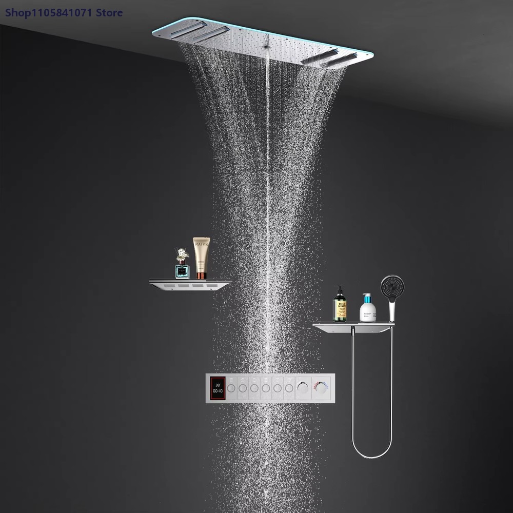 LED Shower Set Ceiling Rainfal - Led Rainfall Shower Head Waterfall recension och pris