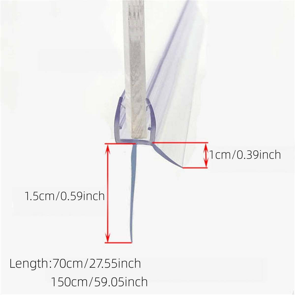 1/2/3pcs Frameless Shower Door - Shower Door Bottom Seal Strip Sweep recension och pris