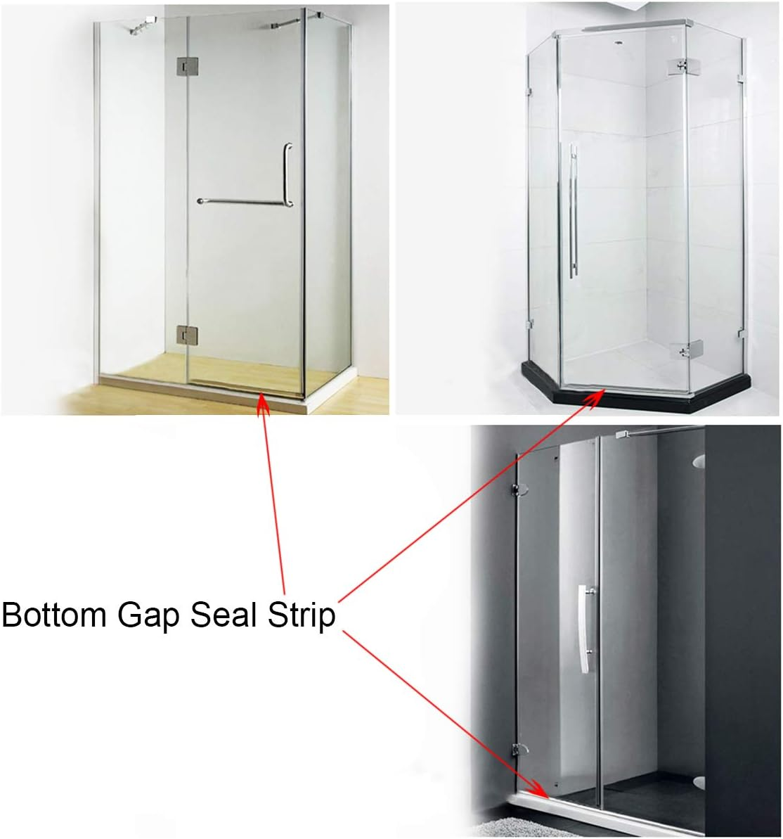 1/2/3pcs Frameless Shower Door - Shower Door Bottom Seal Strip Sweep recension och pris