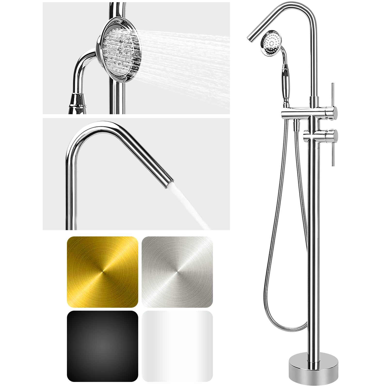 Freestanding Bathtub Faucet, F - Freestanding Bathtub Filler Faucet Floor recension och pris