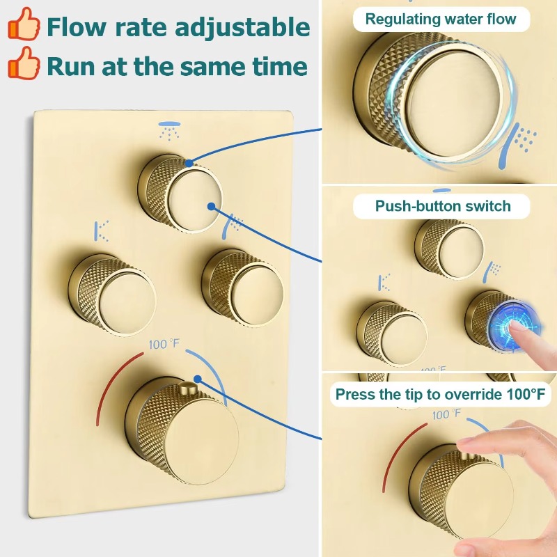 Brass Brass Shower System - 16 - Rainfall Shower Head Ceiling Mount 16 Inch recension och pris