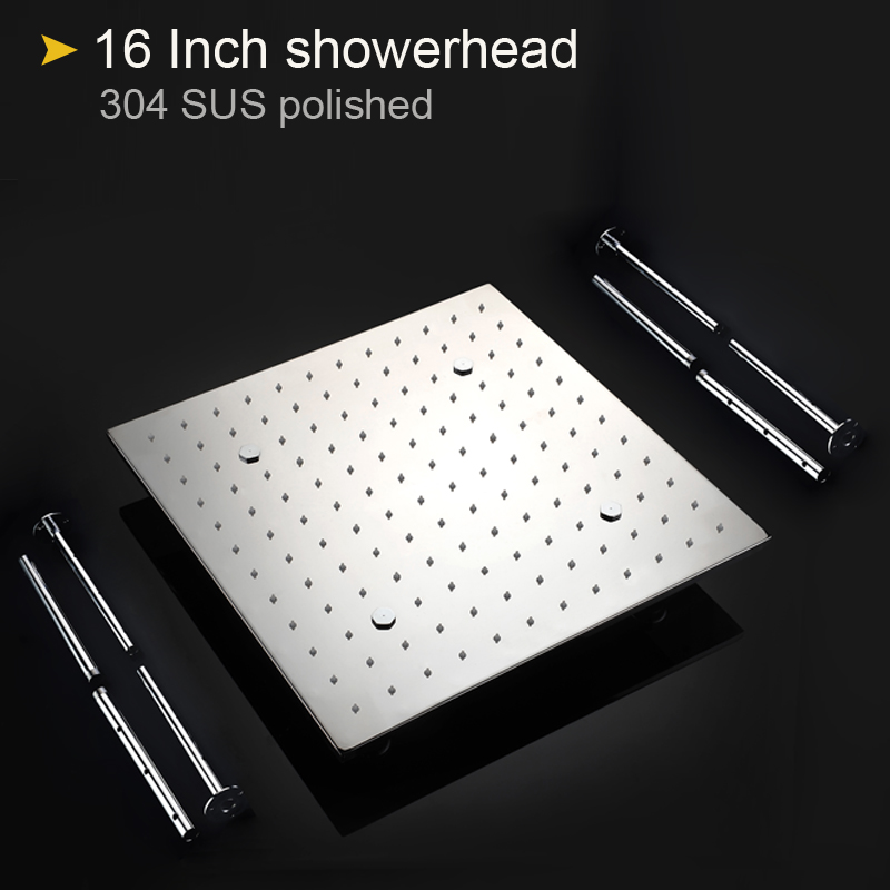 High Quality 16 inch Rain Show - Rainfall Shower Head Ceiling Mount 16 Inch recension och pris