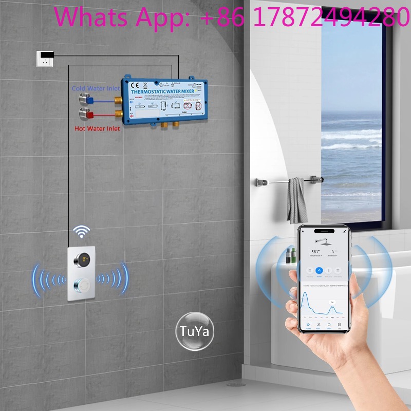 WiFi APP Control Concealed Sho - Concealed Thermostatic Shower System Set recension och pris