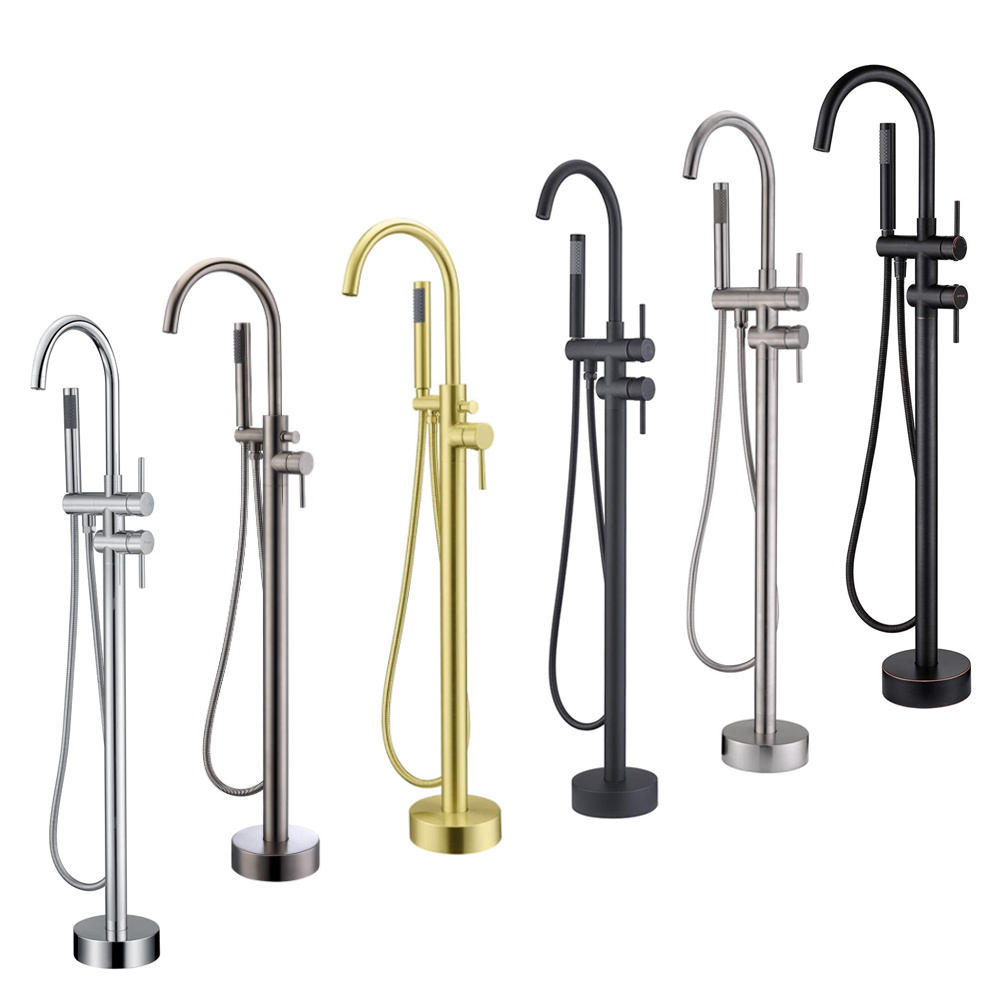 Freestanding Tub Filler Waterf - Freestanding Bathtub Filler Faucet Floor recension och pris