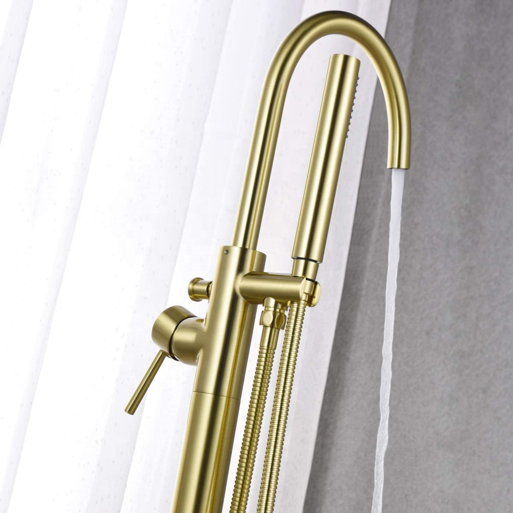 Freestanding Tub Filler Waterf - Freestanding Bathtub Filler Faucet Floor recension och pris