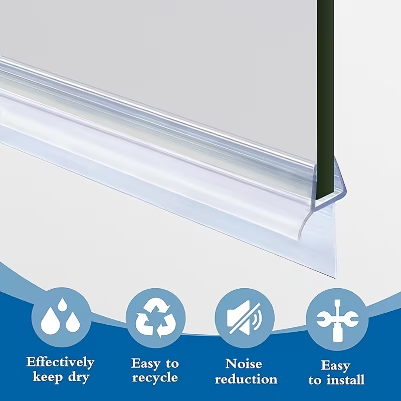 1/2pcs PVC Shower Screen Seal  - Shower Door Bottom Seal Strip Sweep recension och pris