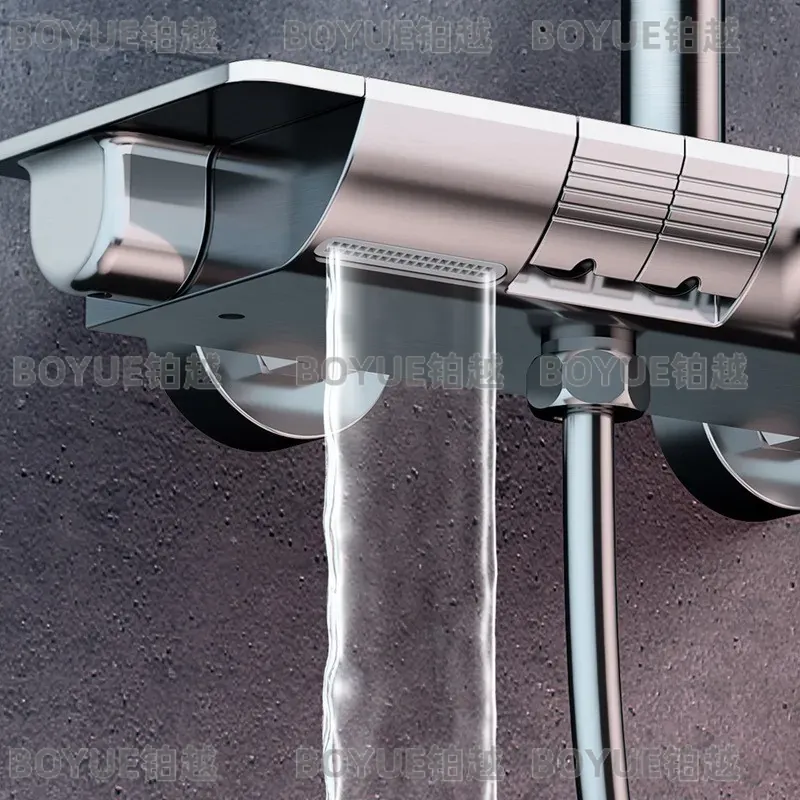 Grey Piano Key Thermostatic Sh - Concealed Thermostatic Shower System Set recension och pris