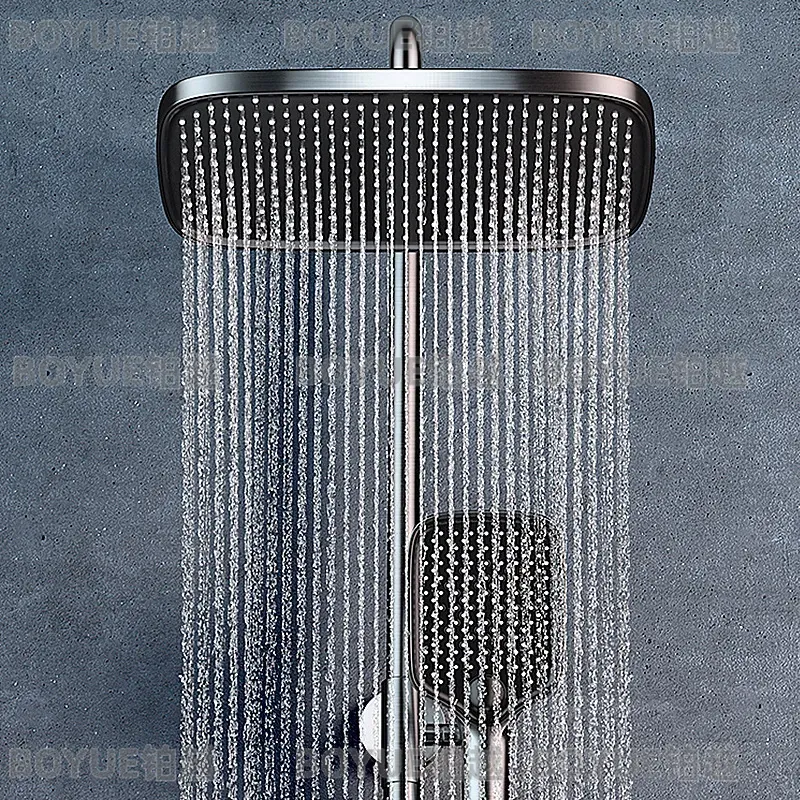 Grey Piano Key Thermostatic Sh - Concealed Thermostatic Shower System Set recension och pris