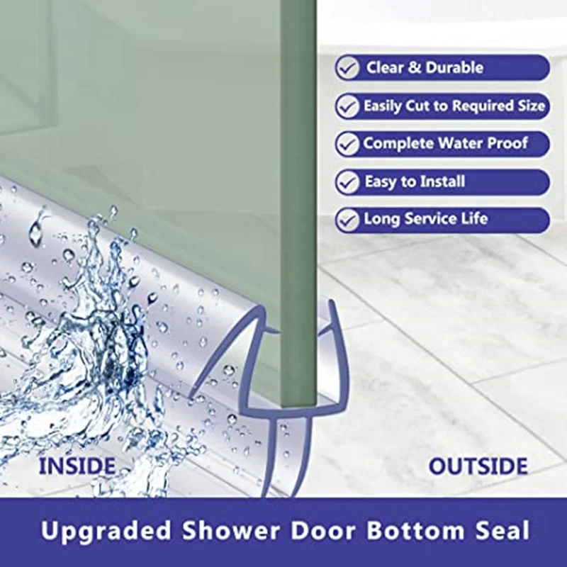 Glue-free shower seal strip tr - Shower Door Bottom Seal Strip Sweep recension och pris