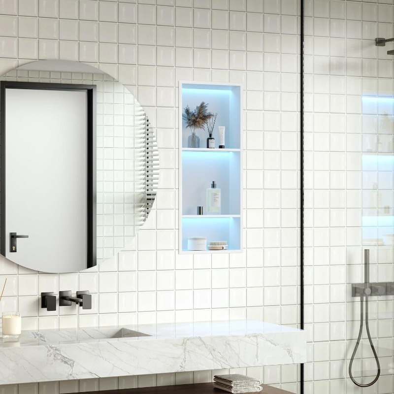 Stainless steel niche cabinet  - Shower Niche Stainless Steel Recessed recension och pris