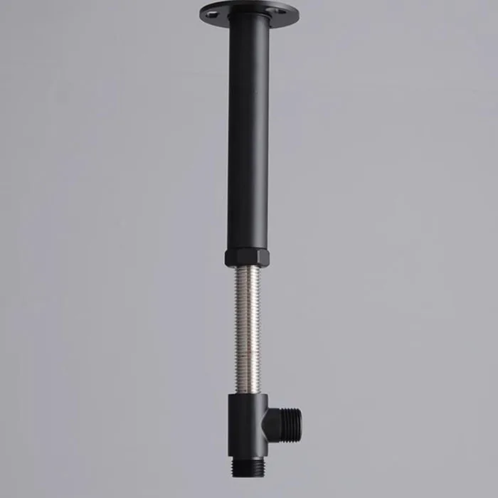 Black or brushed gold telescop - Shower Arm Ceiling Mount Brass Chrome recension och pris