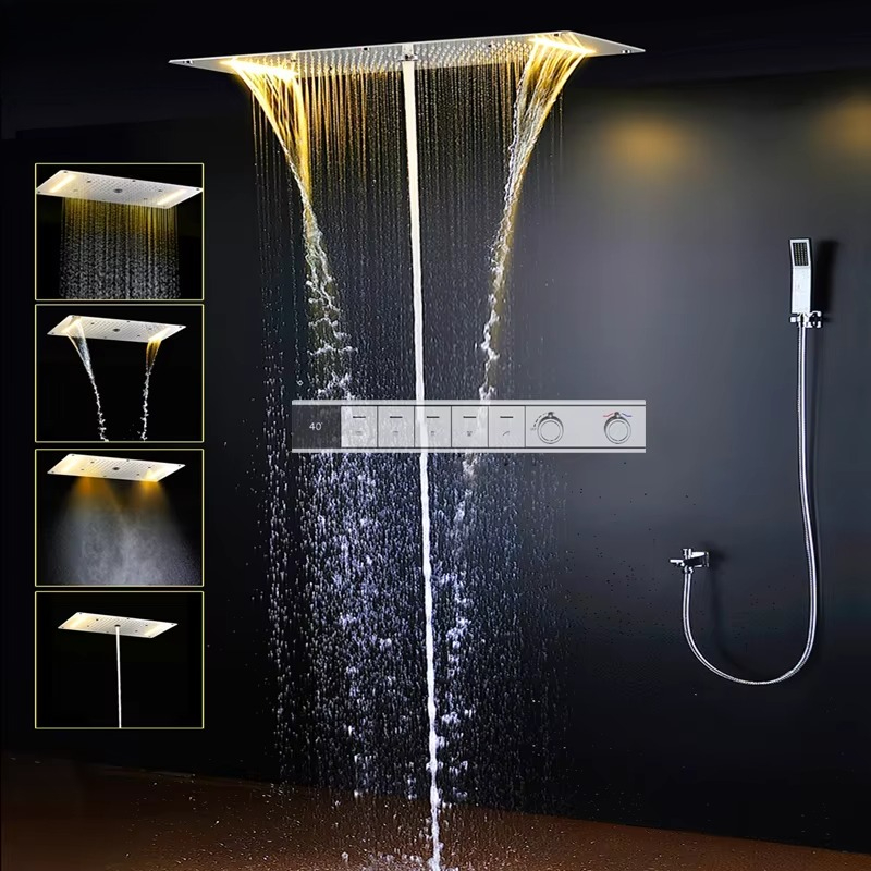 Bathroom Smart LED Rainfall Wa - Led Rainfall Shower Head Waterfall recension och pris