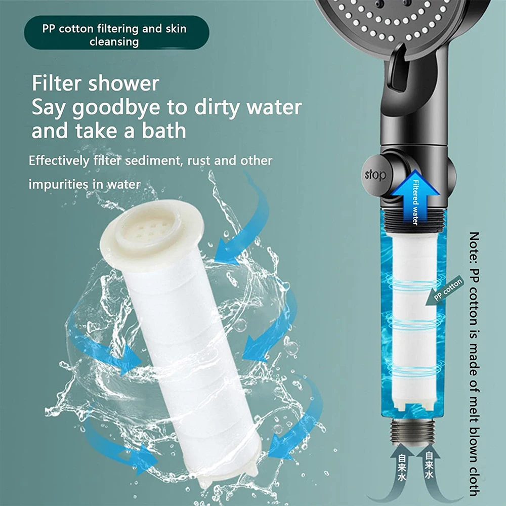 10 Spray High-Pressure Water S - Handheld Shower Head High Pressure Filter recension och pris