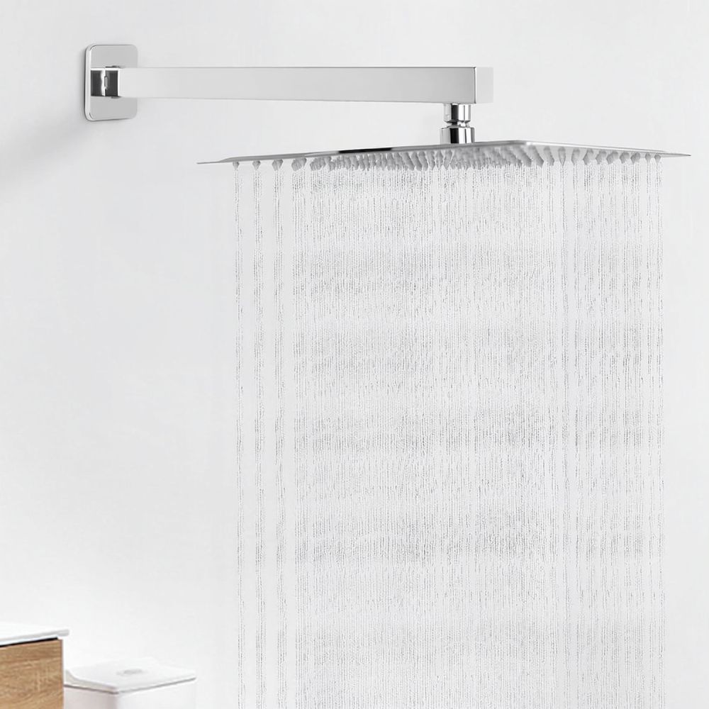 40cm Wall Mounted Square Showe - Rainfall Shower Head Ceiling Mount 16 Inch recension och pris