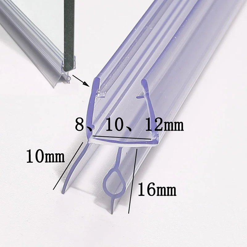 2X50CM Transparent shower seal - Shower Door Bottom Seal Strip Sweep recension och pris