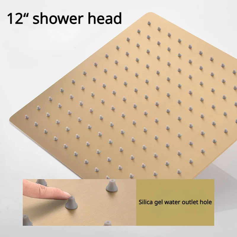 Brushed Gold Dual Function In- - Concealed Thermostatic Shower System Set recension och pris