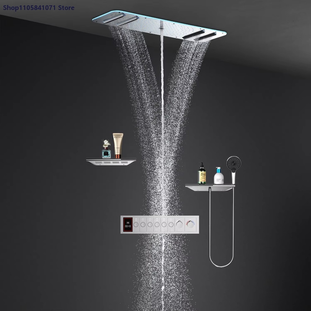 LED Shower Set Ceiling Rainfal - Led Rainfall Shower Head Waterfall recension och pris