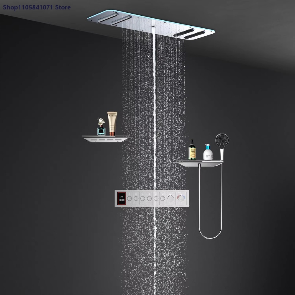 LED Shower Set Ceiling Rainfal - Led Rainfall Shower Head Waterfall recension och pris