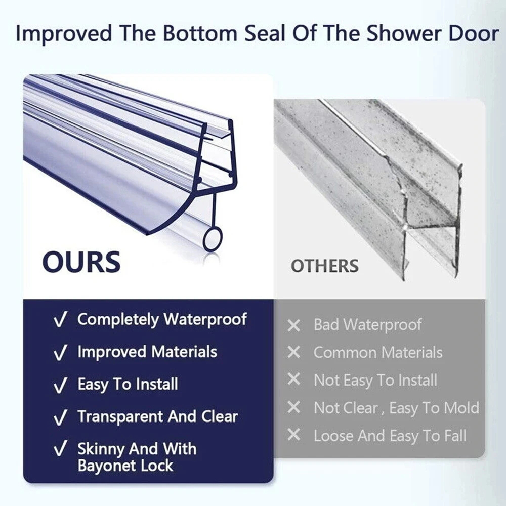 20mm Shower Screen Seal Strip  - Shower Door Bottom Seal Strip Sweep recension och pris