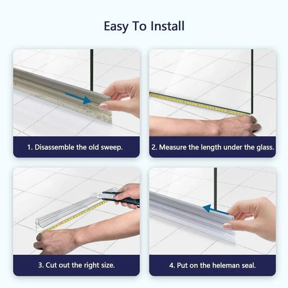 20mm Shower Screen Seal Strip  - Shower Door Bottom Seal Strip Sweep recension och pris