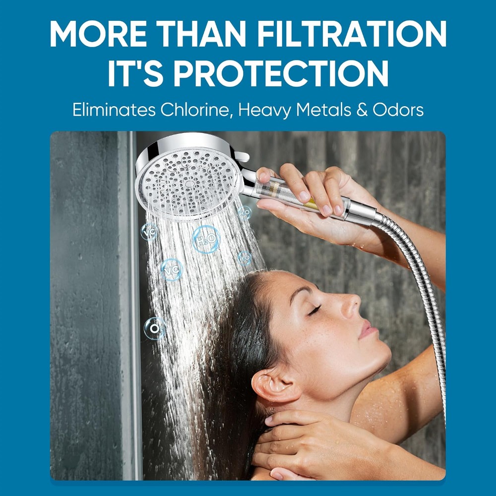 Filtered Shower Head with Hand - Handheld Shower Head High Pressure Filter recension och pris